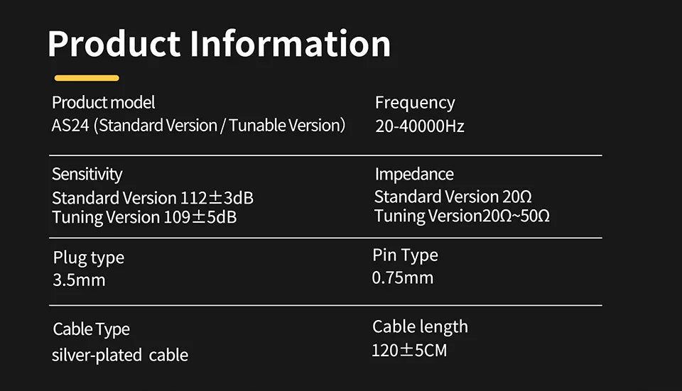 KZ AS24 HiFi Earphone 24 BA Units High-end Tunable In-Ear balanced armature Earphones Monitor Headphone Cancelling Sport Earbuds