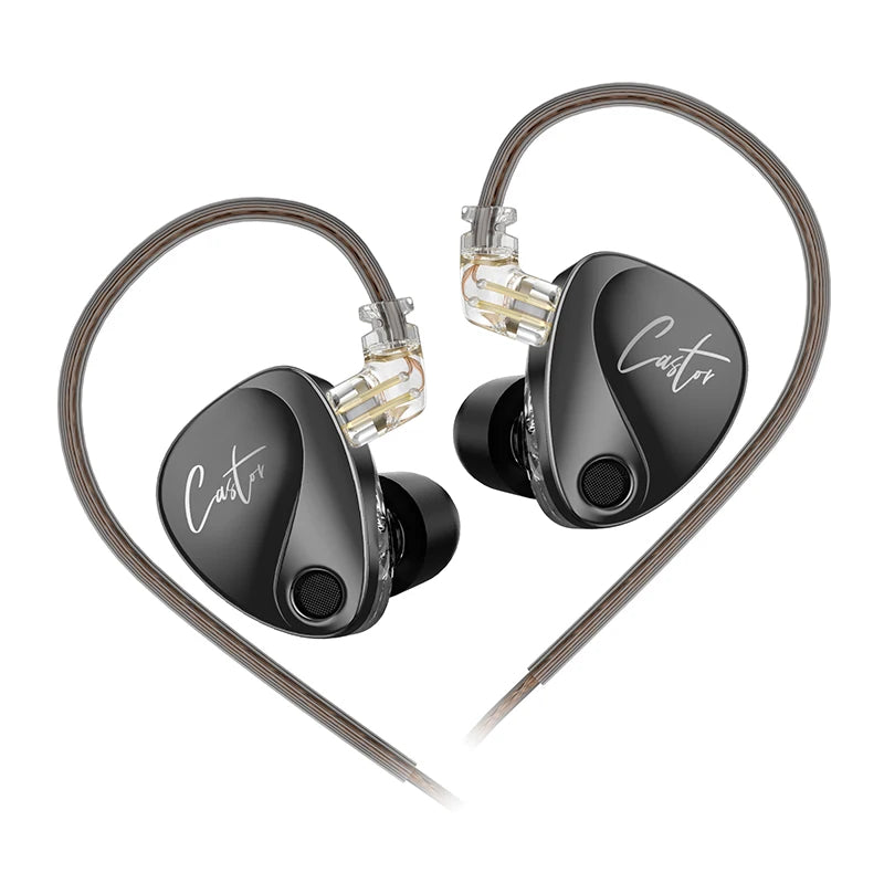 KZ Castor In Ear HiFi Earphone 2 Dynamic High-end Tunable balanced armature Earphones Monitor Headphone Cancelling Earbuds