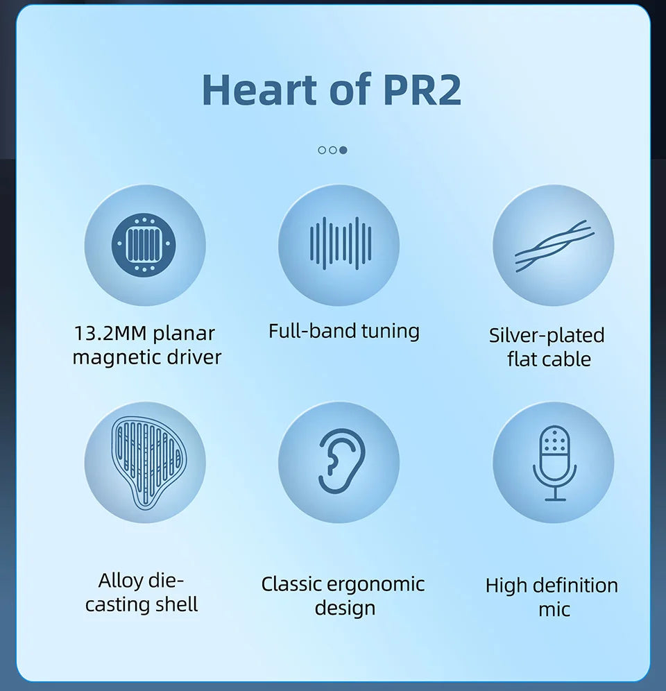 KZ x HBB PR2 In-Ear Metal Earphones Planar Magnetic Driver IEM HIFI Headphones Monitor Earbuds Bass Sport Headset