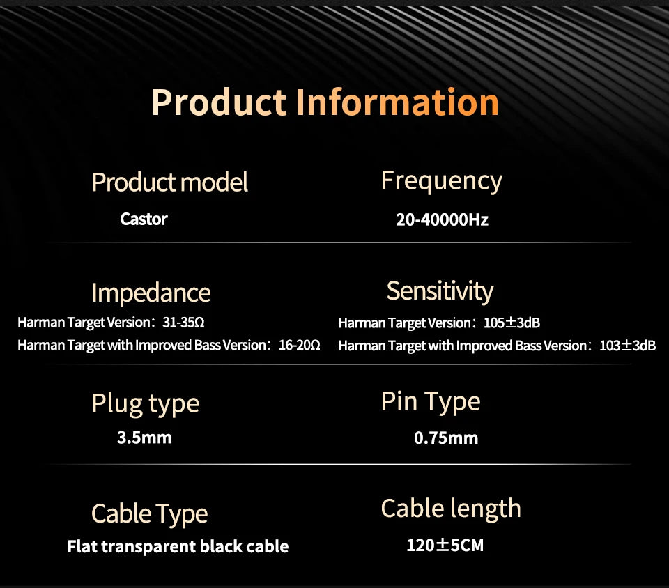 KZ Castor In Ear HiFi Earphone 2 Dynamic High-end Tunable balanced armature Earphones Monitor Headphone Cancelling Earbuds