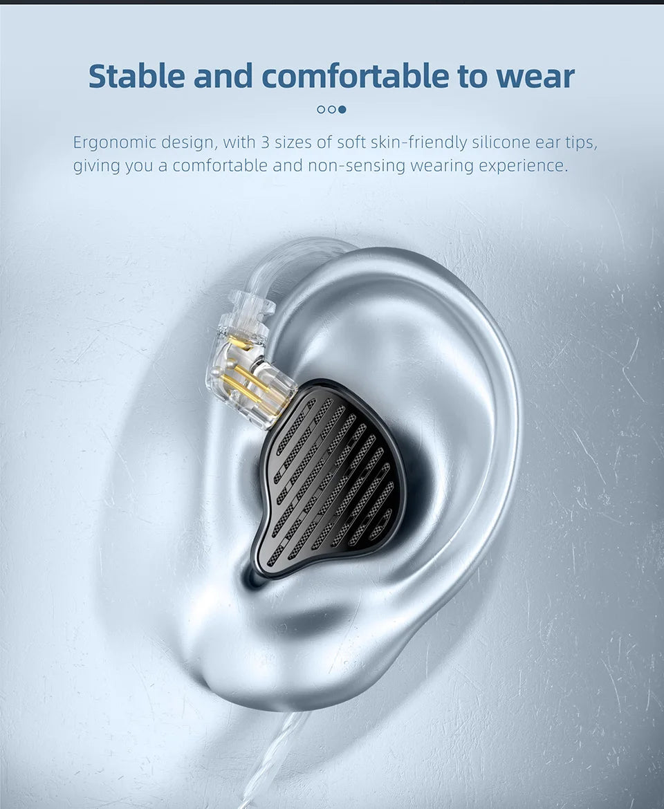 KZ x HBB PR2 In-Ear Metal Earphones Planar Magnetic Driver IEM HIFI Headphones Monitor Earbuds Bass Sport Headset