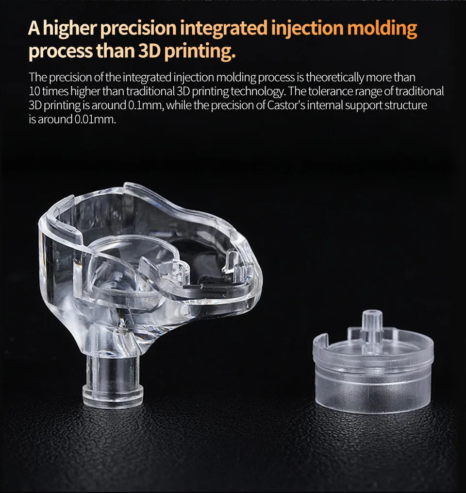 KZ Castor In Ear HiFi Earphone 2 Dynamic High-end Tunable balanced armature Earphones Monitor Headphone Cancelling Earbuds