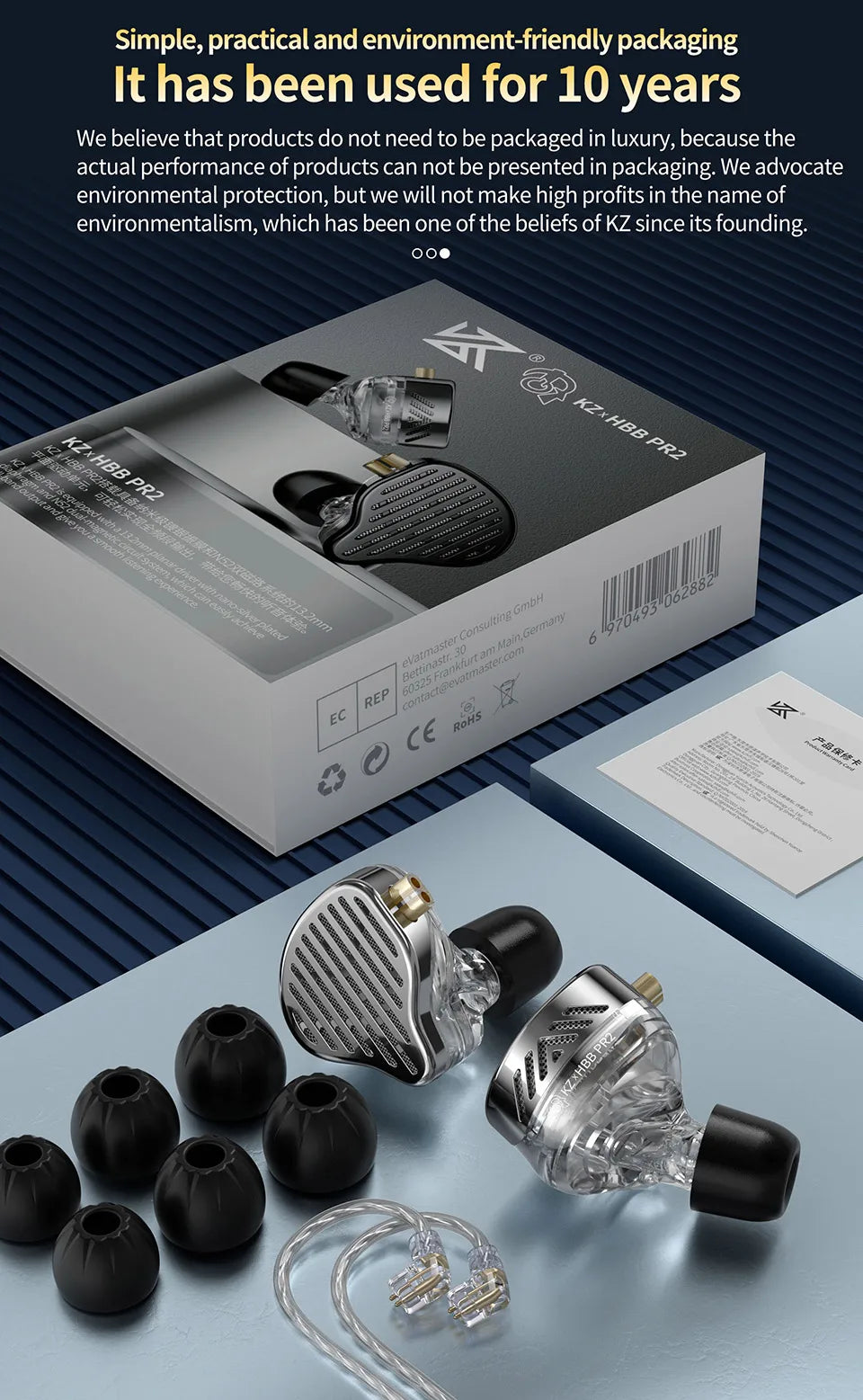 KZ x HBB PR2 In-Ear Metal Earphones Planar Magnetic Driver IEM HIFI Headphones Monitor Earbuds Bass Sport Headset
