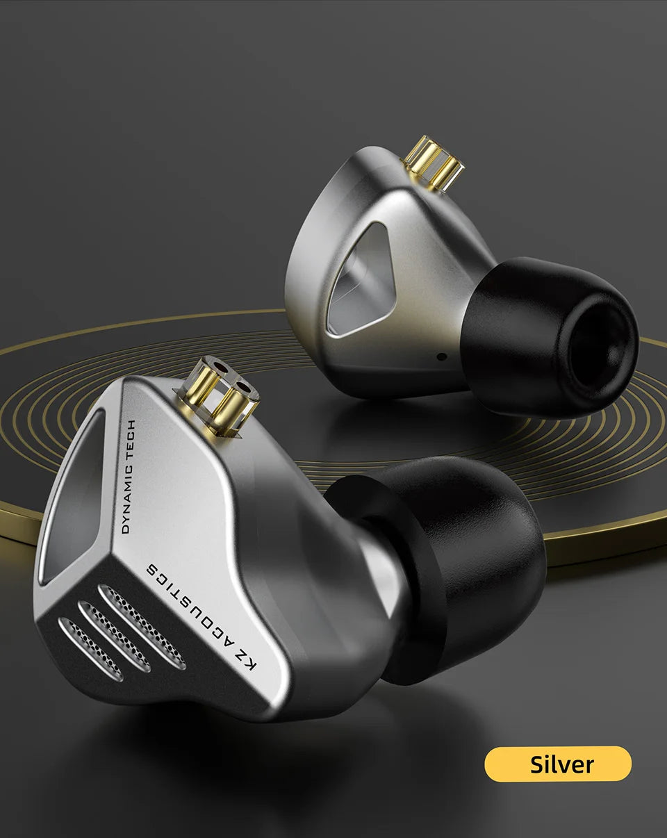 KZ ZVX Earphones 1 Dynamic HIFI Bass Earbuds In Ear Monitor Headphones Sport Noise Cancelling Headset