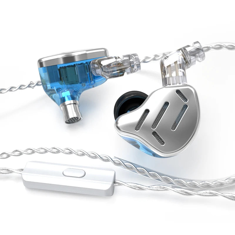 KZ ZAX Headset 16 Units HIFI Bass In Ear Monitor Hybrid technology Earphones Noise Cancelling Earbuds 7BA+1DD Sport Headphones