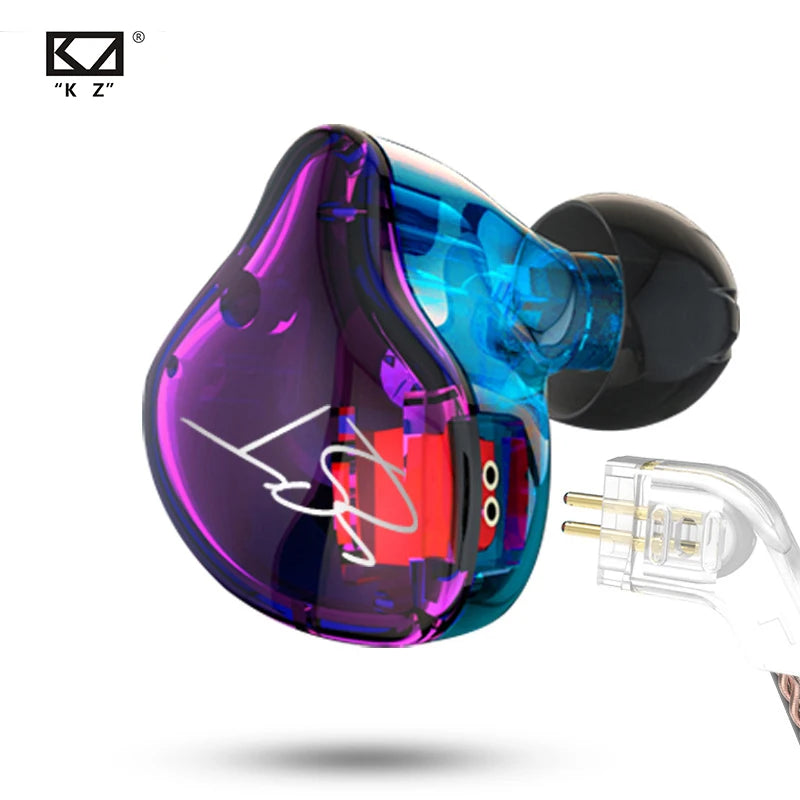 KZ ZST Bluetooth Earphones 1DD+1BA Driver Dynamic & Armature in Ear Monitors Noise Isolating HiFi Music Sports Earbuds Headset
