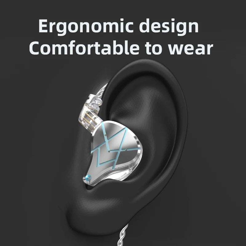 KZ ASX Headset 20 BA Units HIFI Bass In Ear Monitor balanced armature Earphones Noise Cancelling Earbuds Sport