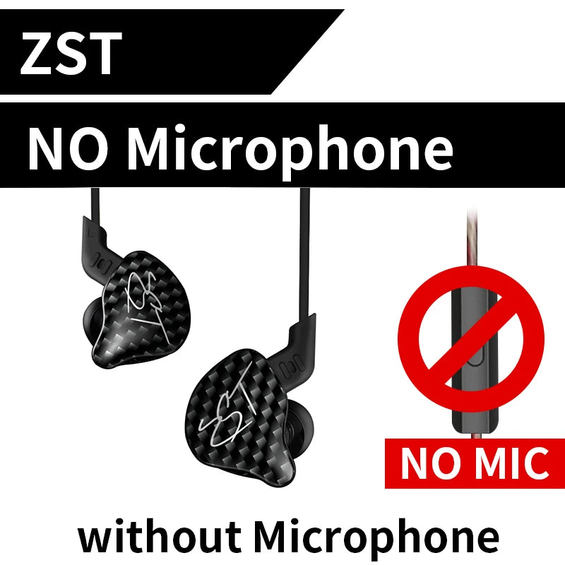 KZ ZST Bluetooth Earphones 1DD+1BA Driver Dynamic & Armature in Ear Monitors Noise Isolating HiFi Music Sports Earbuds Headset