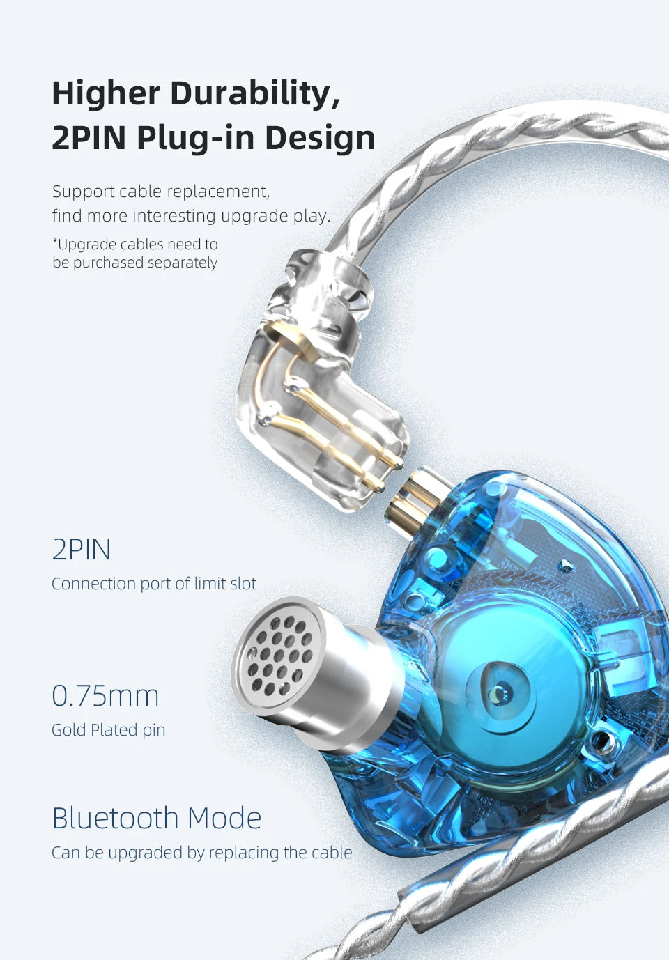 KZ ZAX Headset 16 Units HIFI Bass In Ear Monitor Hybrid technology Earphones Noise Cancelling Earbuds 7BA+1DD Sport Headphones
