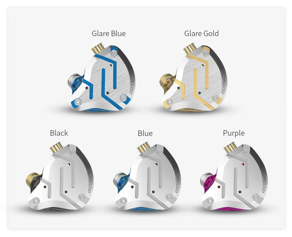 KZ ZS10 Pro Blue Noise Cancelling Earphones Metal Headset 4BA+1DD Hybrid 10 drivers HIFI Bass Earbuds In Ear Monitor Headphones