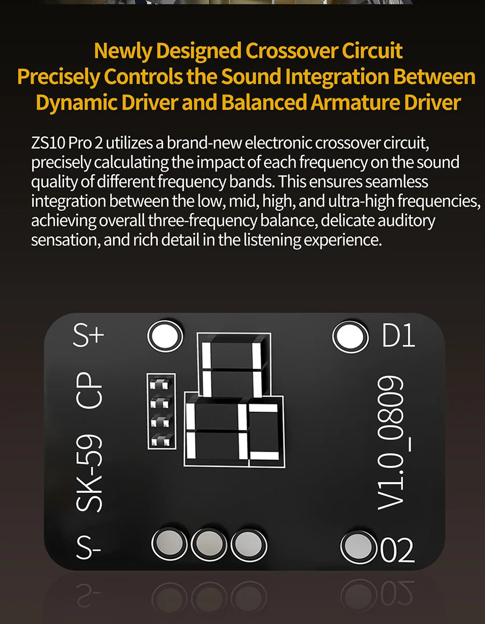 KZ ZS10 Pro 2 Metal Earphone HIFI In Ear Bass Earbud 4-Level Tuning Switch Headphone Sport Monitor Sound Noise Reduction Headset