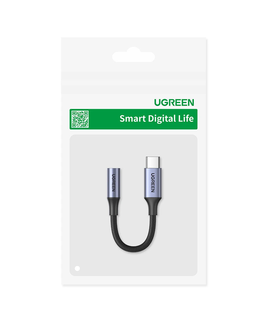 UGREEN USB Type C to 3.5mm Earphone USB C Cable USB C to 3.5 Headphone Adapter Audio Cable For Xiaomi Mi10 HUAWEI P30 Oneplus 9