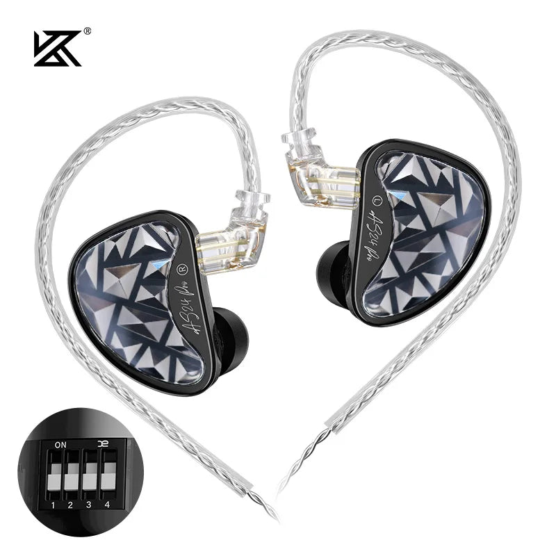 KZ AS24 PRO 24 BA Units HIFI Earphones Upgraded Balanced Armature Drive Tunable in Ear Wired Gaming Earbuds
