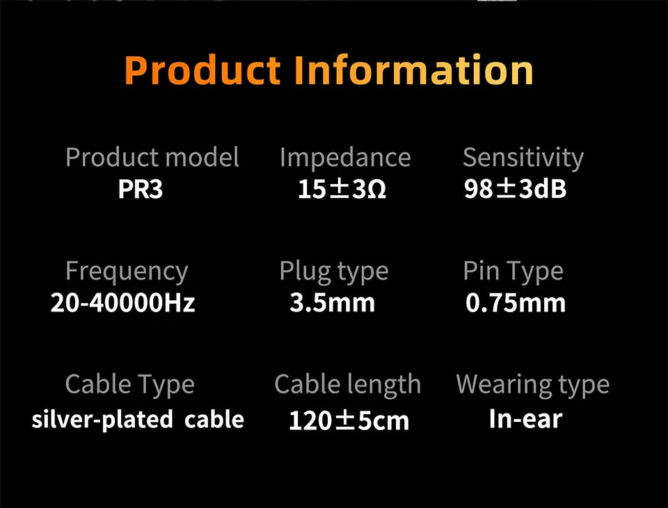KZ PR3 In Ear 13.2MM Planar Driver Wired Earphones Music Headphones HiFi Bass Monitor Earbuds Sport Headset