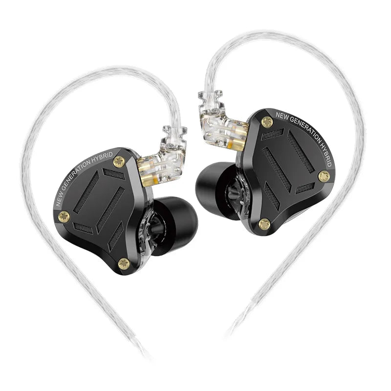 KZ ZS10 Pro 2 Metal Earphone HIFI In Ear Bass Earbud 4-Level Tuning Switch Headphone Sport Monitor Sound Noise Reduction Headset