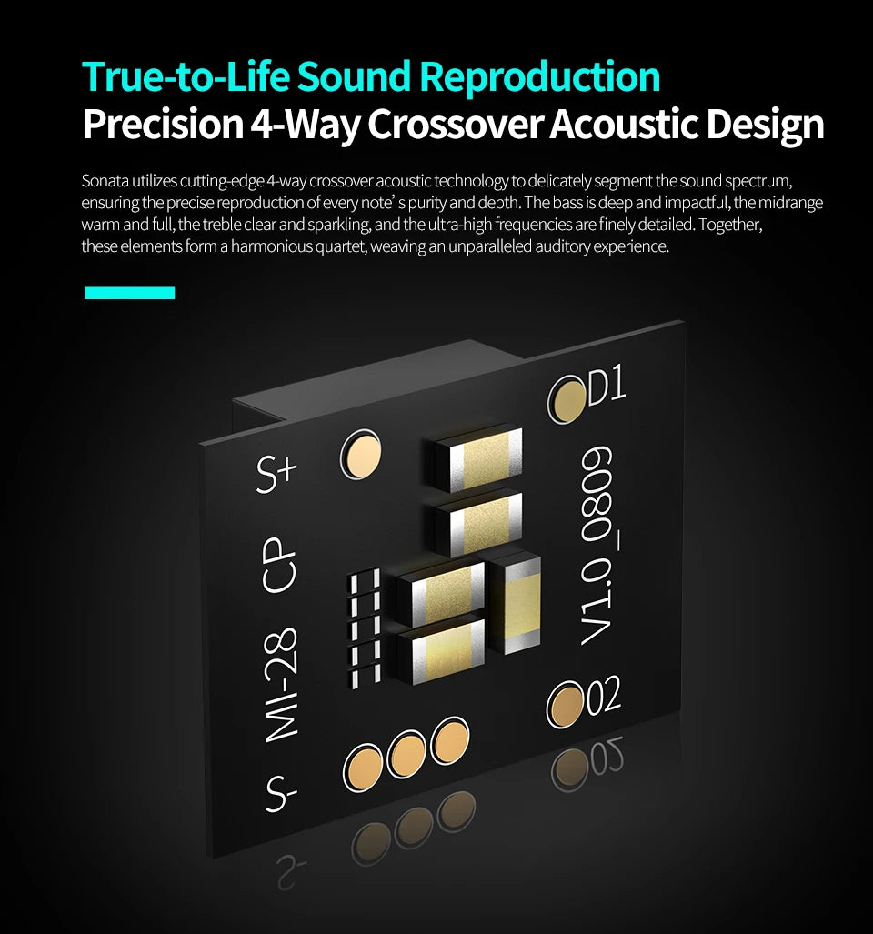 KZ Sonata 28BA Units HIFI Earphones Upgraded Balanced Armature Drive Tunable in Ear Wired Gaming Earbuds