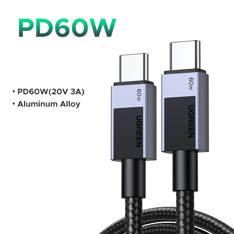 UGREEN USB Type C 60W 100W Fast Charging For Macbook iPhone 15 Samsung Galaxy S2 Xiaomi PD Fast Charging 100W 5A Fast USB C