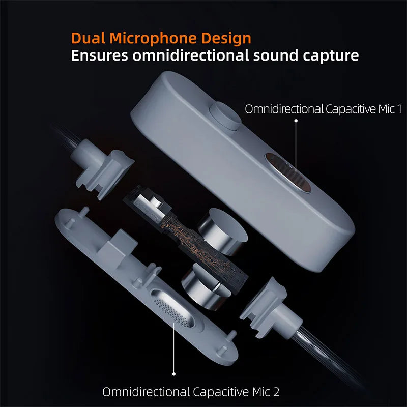 KZ-M2 Dual Mic Silver-Plated Upgrade Cable 3.5MM/Type-C for EDX Pro X AS16 Pro PRX Zenith