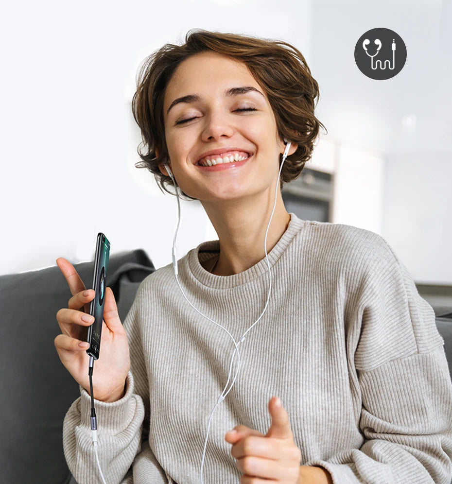 UGREEN USB Type C to 3.5mm Earphone USB C Cable USB C to 3.5 Headphone Adapter Audio Cable For Xiaomi Mi10 HUAWEI P30 Oneplus 9