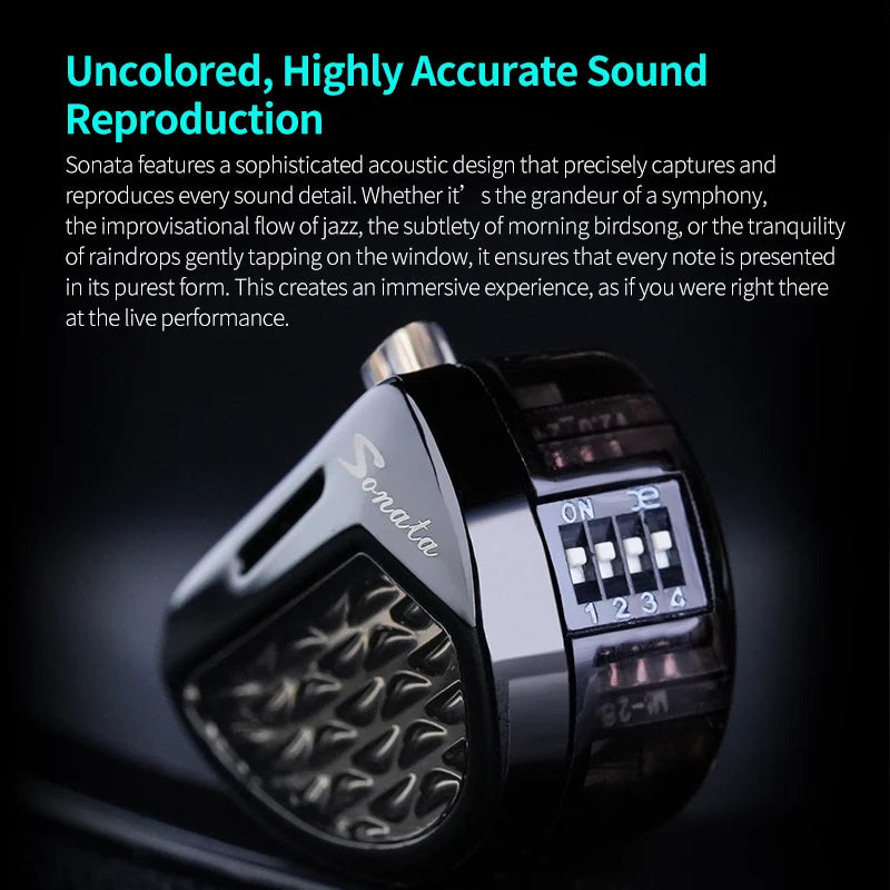 KZ Sonata 28BA Units HIFI Earphones Upgraded Balanced Armature Drive Tunable in Ear Wired Gaming Earbuds