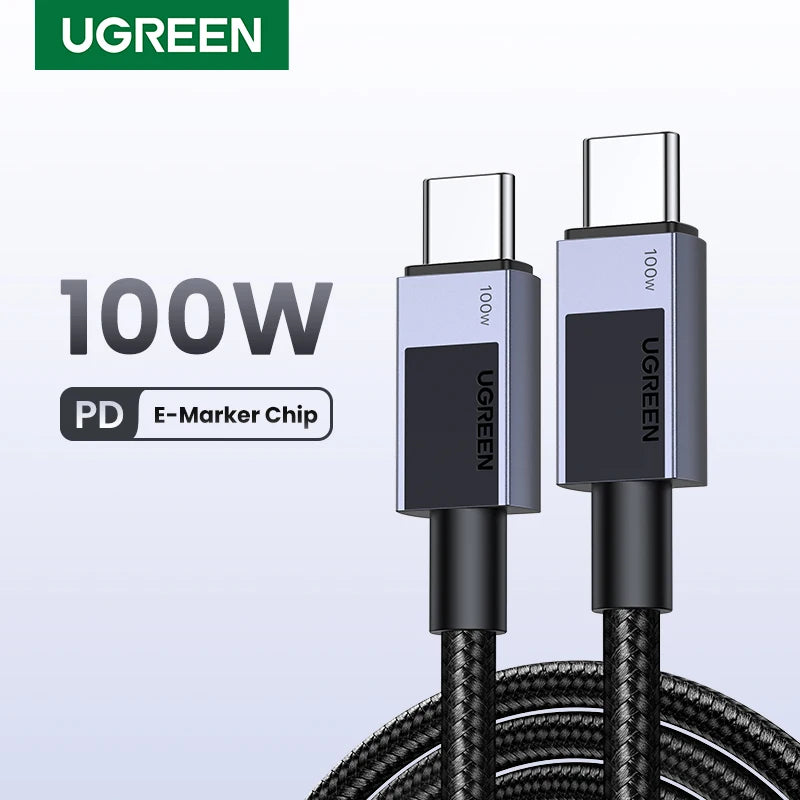 UGREEN USB Type C 60W 100W Fast Charging For Macbook iPhone 15 Samsung Galaxy S2 Xiaomi PD Fast Charging 100W 5A Fast USB C