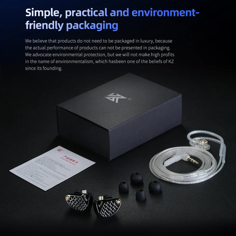 KZ AM16 In Ear Wired Earphones 16BA Balanced Armature HIFI Bass Monitor Headphones Noise Cancelling Earbuds Sport Headset