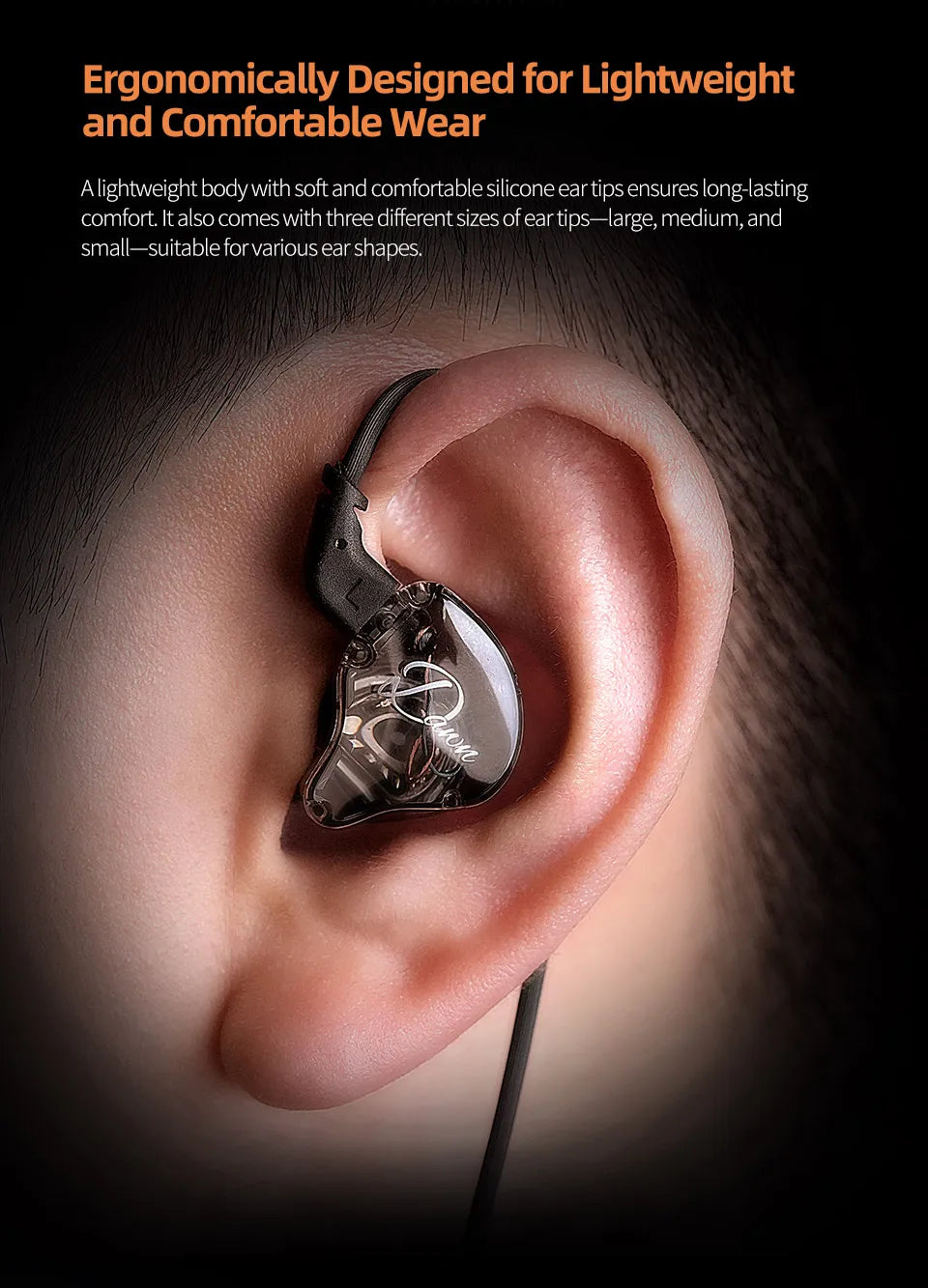 KZ Dawn Earphones Bass In Ear Monitor Headphones Sport Noise Cancelling HIFI Headset