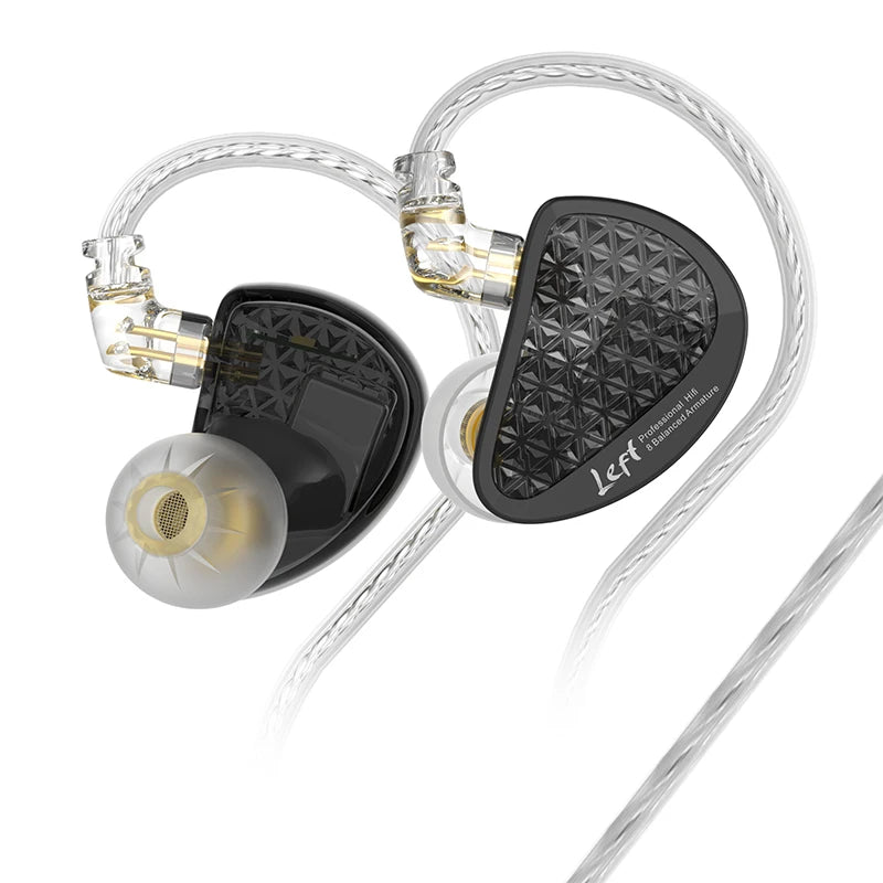 KZ AS16 Pro In Ear Wired Earphones 16BA Balanced Armature HIFI Bass Monitor Headphones Noise Cancelling Earbuds Sport Headset