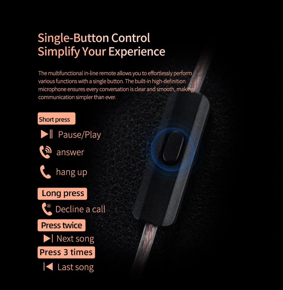 KZ Saga Wired Earphones Stage Live Monitor Sport Headphones HiFi Stereo Bass Fever Music Metal Earbuds Gaming Headset