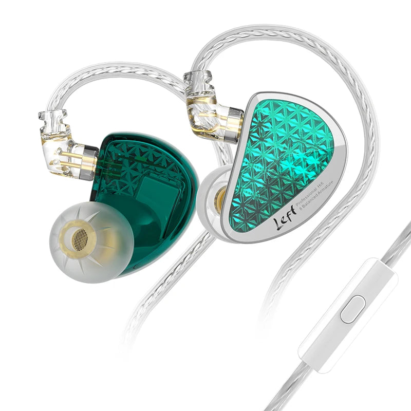KZ AS16 Pro In Ear Wired Earphones 16BA Balanced Armature HIFI Bass Monitor Headphones Noise Cancelling Earbuds Sport Headset