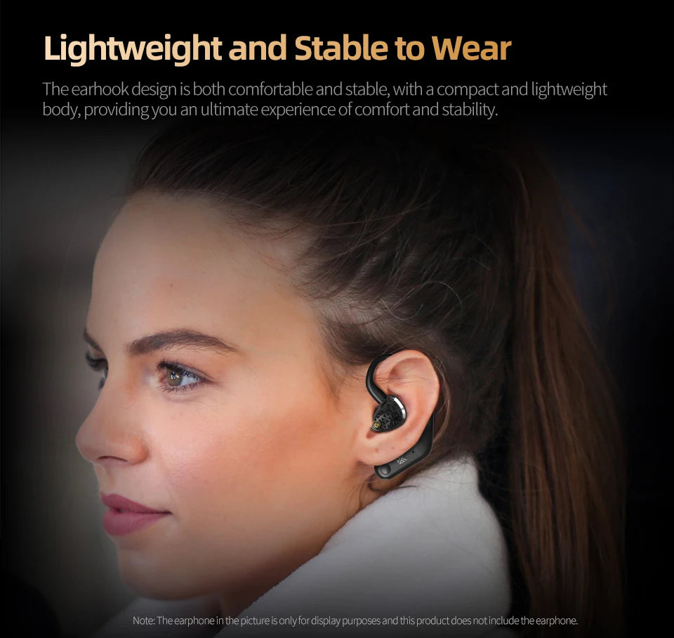 KZ AN01 Wireless Upgrade Ear Hook Cable ANC Noise Cancellation Bluetooth-compatible 5.4 C-Pin LDAC HD Audio Decoding Compatible