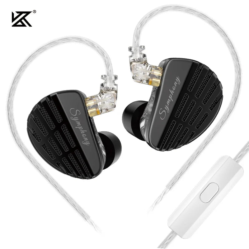 KZ Symphony Hybrid Self-developed Planar Driver 6mm Highsets-performance Dynamic Driver Earphones HIFI DJ Gaming Headsets
