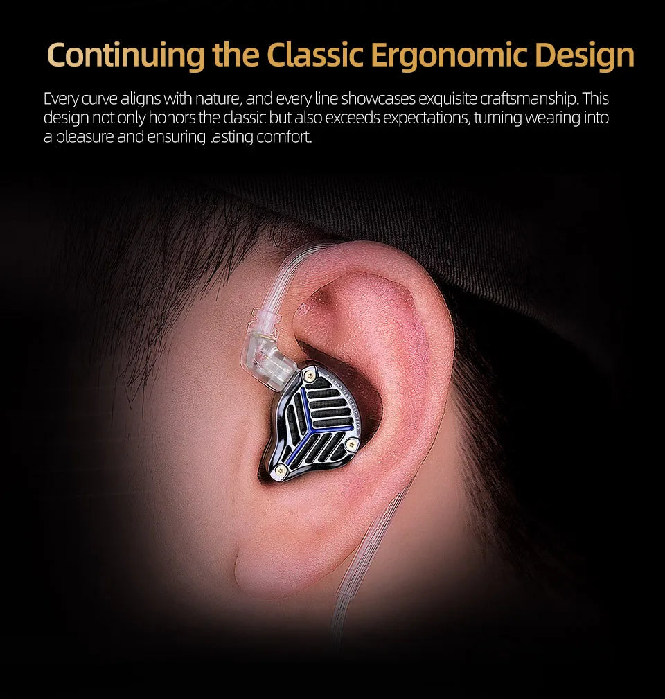 KZ PRX In Ear Planar Driver Wired Earphones Music Headphones HiFi Bass Monitor Earbuds Sport Headset