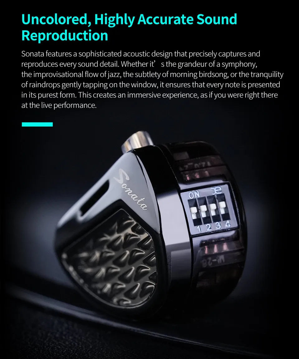 KZ Sonata 28BA Units HIFI Earphones Upgraded Balanced Armature Drive Tunable in Ear Wired Gaming Earbuds