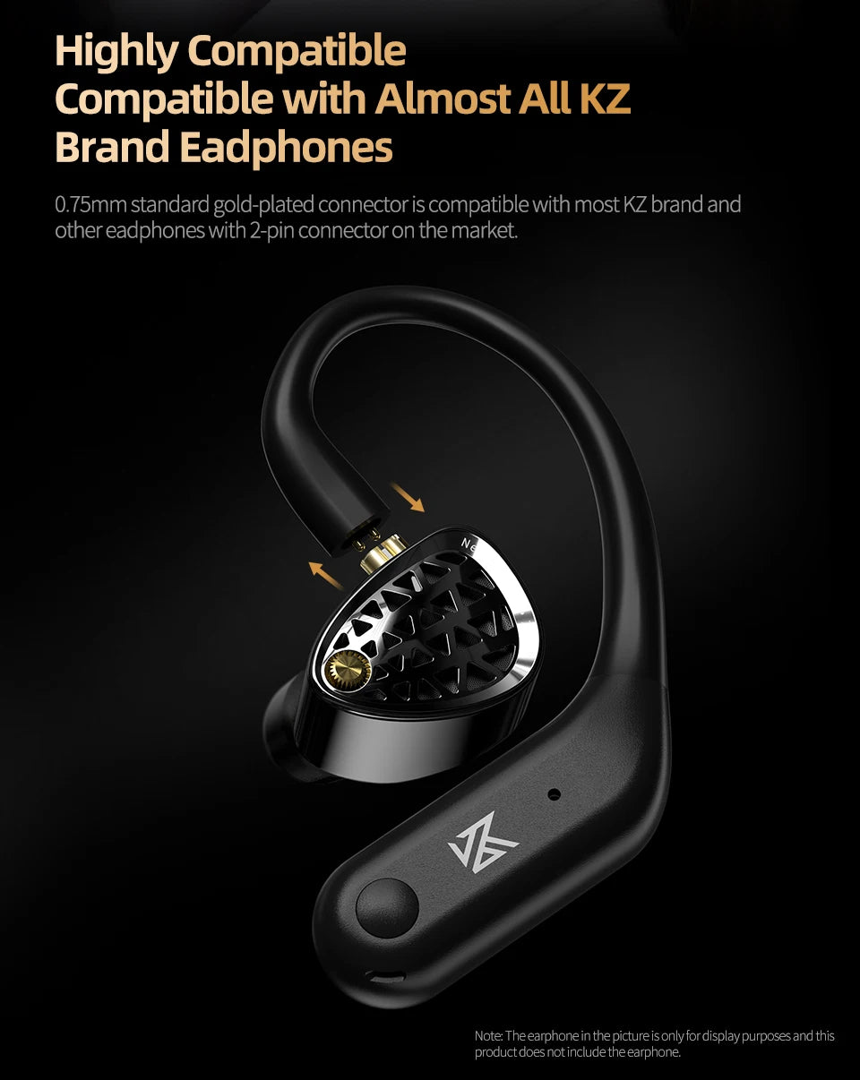 KZ AN01 Wireless Upgrade Ear Hook Cable ANC Noise Cancellation Bluetooth-compatible 5.4 C-Pin LDAC HD Audio Decoding Compatible