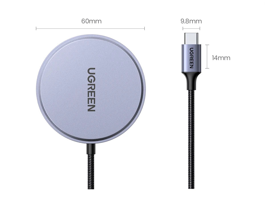 UGREEN Qi2 15W Magnetic Wireless Charger For iPhone 16 15 pro max Magnet Induction Charger for Macsafe Wireless Charging Pad
