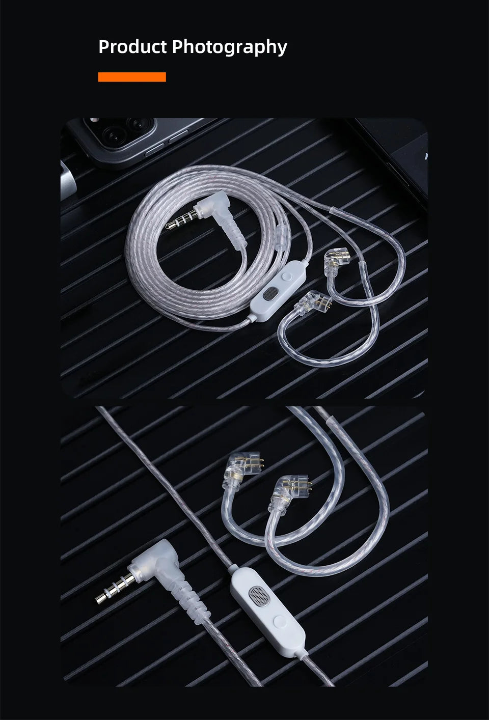 KZ-M2 Dual Mic Silver-Plated Upgrade Cable 3.5MM/Type-C for EDX Pro X AS16 Pro PRX Zenith