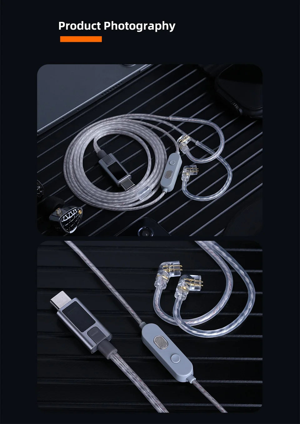KZ-M2 Dual Mic Silver-Plated Upgrade Cable 3.5MM/Type-C for EDX Pro X AS16 Pro PRX Zenith