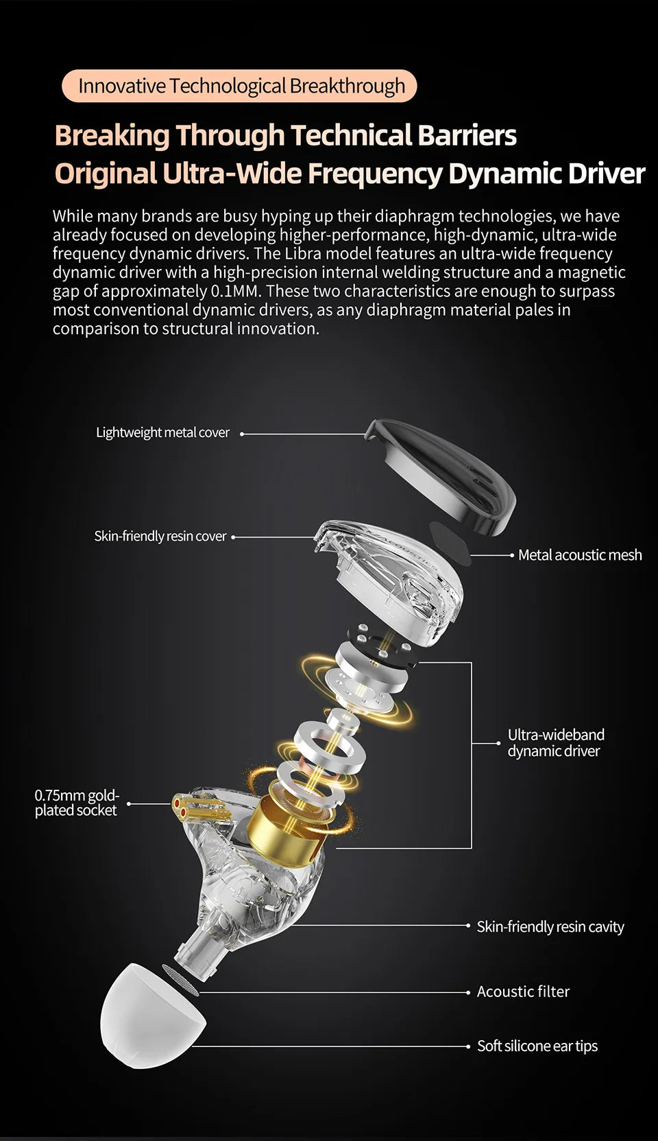 KZ X Angelears Libra X Ultra Wide Frequency Dynamic IEMs Wired Earphones HiFi Stereo Bass Music Sport Headphones Gaming Headset