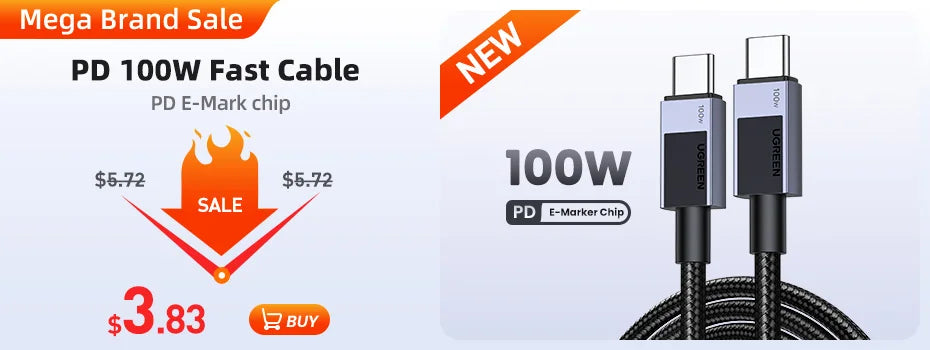 Ugreen USB C Cable for Samsung S9 S10 Plus Quick Charge 3.0 Right Angled USB Type C Fast Charger Data Cable for Game USB-C Wire