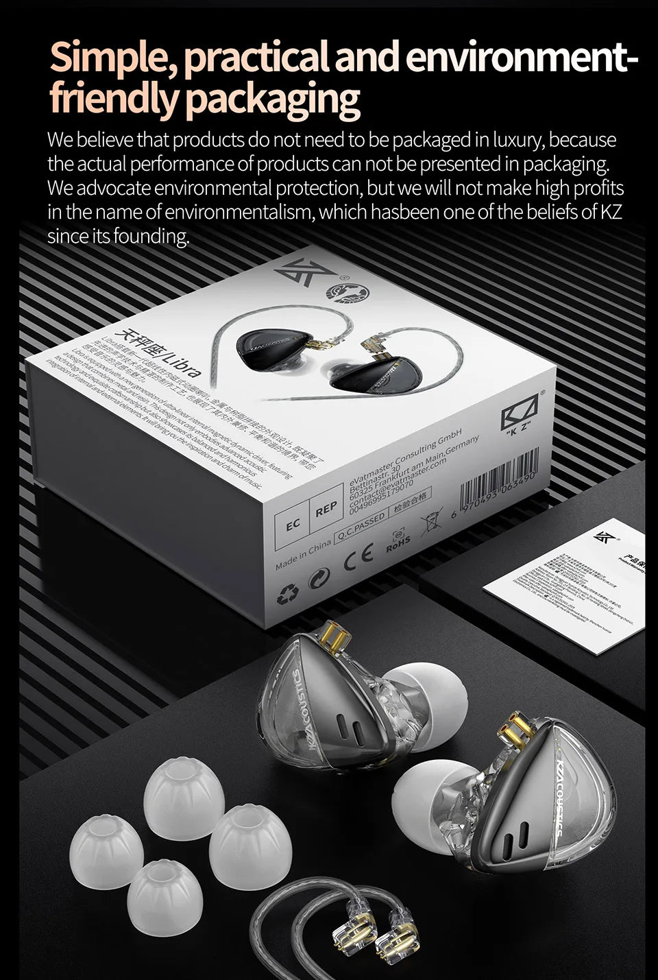 KZ X Angelears Libra X Ultra Wide Frequency Dynamic IEMs Wired Earphones HiFi Stereo Bass Music Sport Headphones Gaming Headset