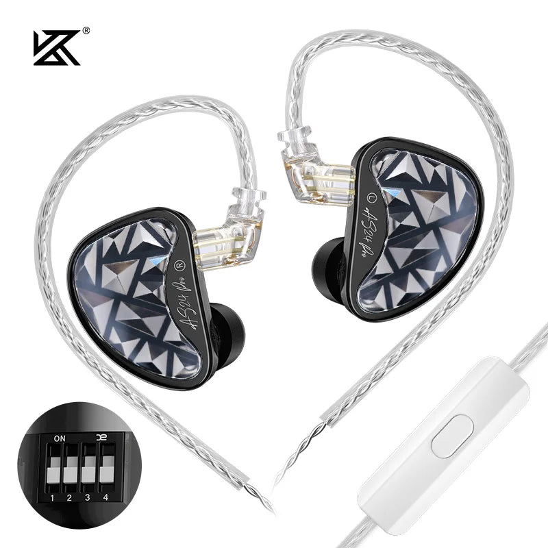 KZ AS24 PRO 24 BA Units HIFI Earphones Upgraded Balanced Armature Drive Tunable in Ear Wired Gaming Earbuds