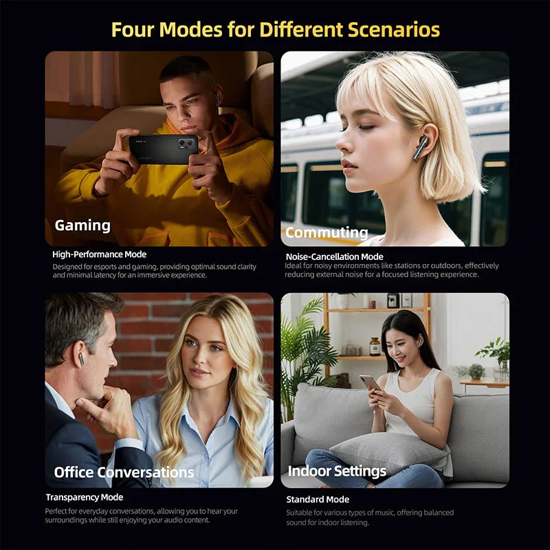 KZ Carol Pro TWS Bluetooth 5.4 Earphone 6 MIC Active Noise Canceling True Wireless waterproof in-Ear Earbud