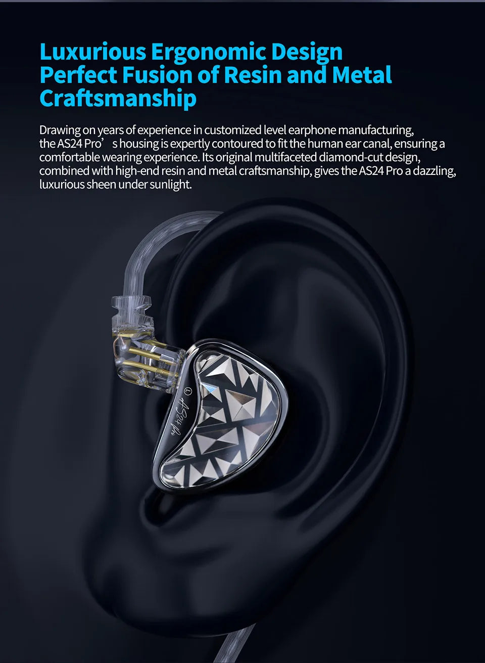 KZ AS24 PRO 24 BA Units HIFI Earphones Upgraded Balanced Armature Drive Tunable in Ear Wired Gaming Earbuds