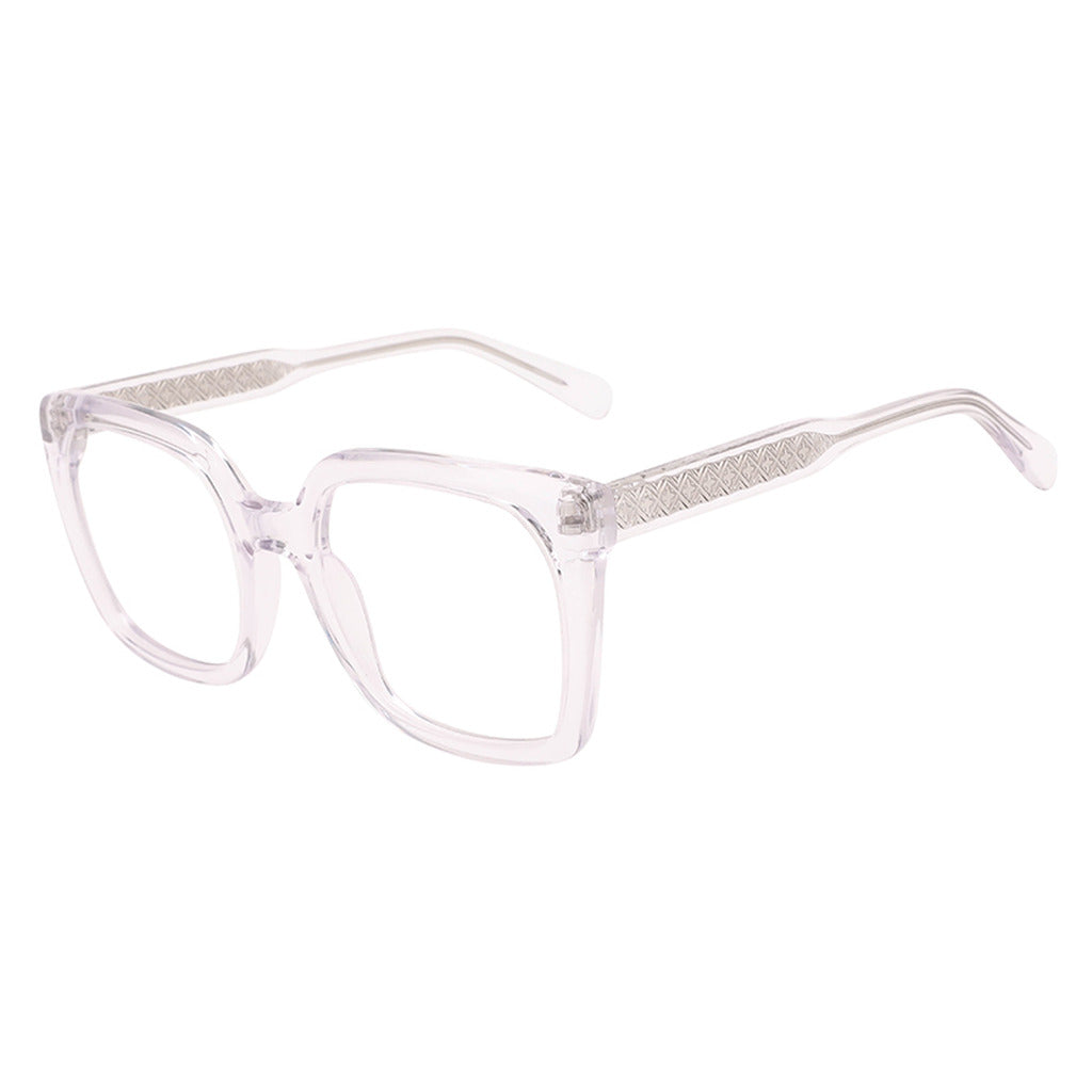 Maeve Rectangle Acetate Frame in Crystal – side view – optical frame | Urban Cart Ghana