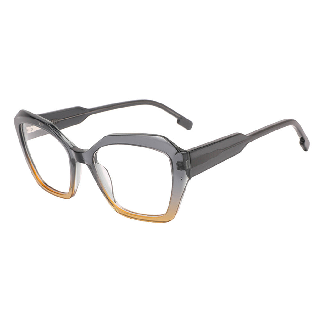 Fiona Rectangle Acetate Frame in Crystal Dark Grey / Gradient Dark Orange – side view – optical frame | Urban Cart Ghana