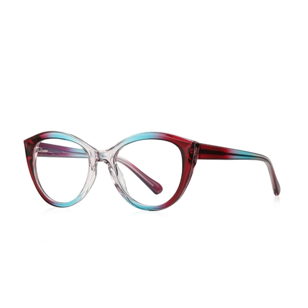 Celia Antibluelight Glasses – Red Teal | Frames & Sunnies Ghana