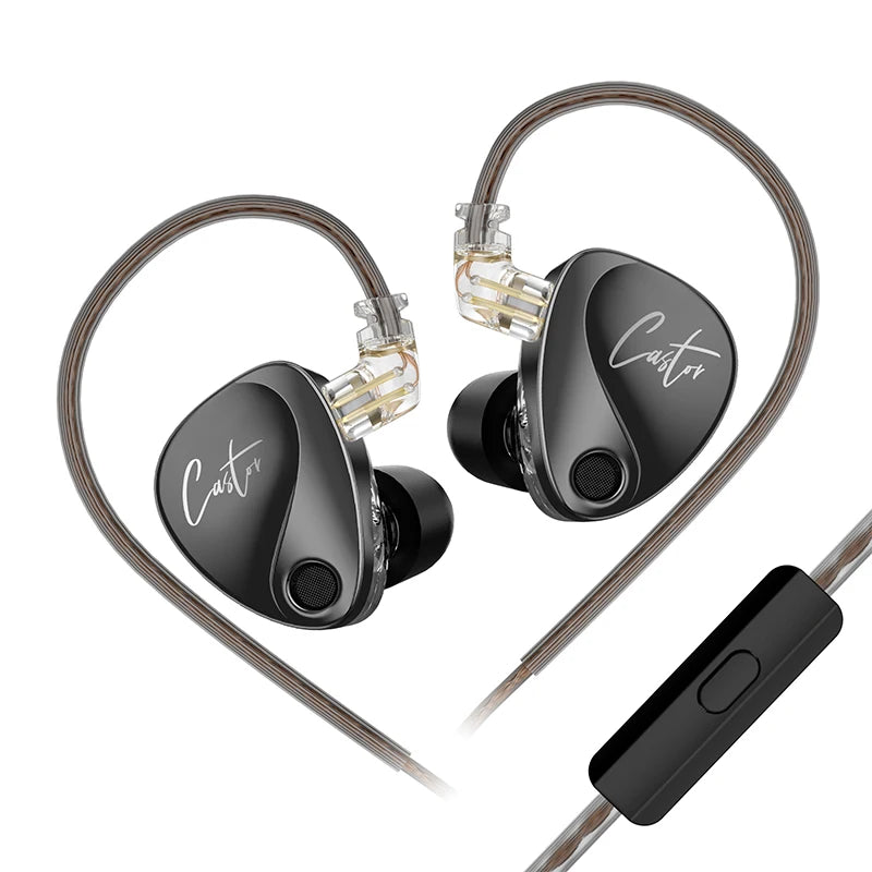 KZ Castor In Ear HiFi Earphone 2 Dynamic High-end Tunable balanced armature Earphones Monitor Headphone Cancelling Earbuds