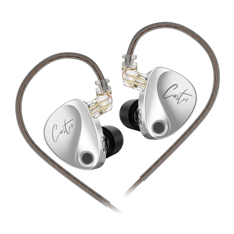 KZ Castor In Ear HiFi Earphone 2 Dynamic High-end Tunable balanced armature Earphones Monitor Headphone Cancelling Earbuds