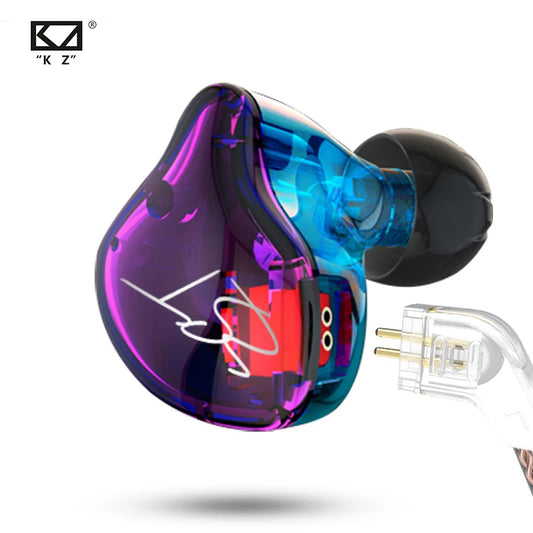 KZ ZST Bluetooth Earphones 1DD+1BA Driver Dynamic & Armature in Ear Monitors Noise Isolating HiFi Music Sports Earbuds Headset